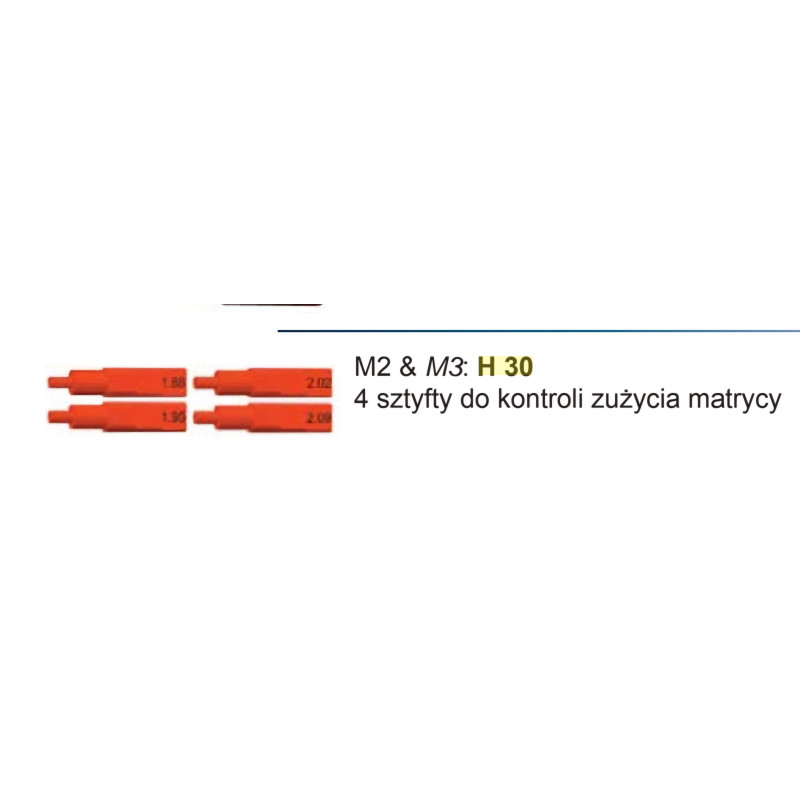 M2 & M3 4 sztyfty do kontroli zużycia matrycy