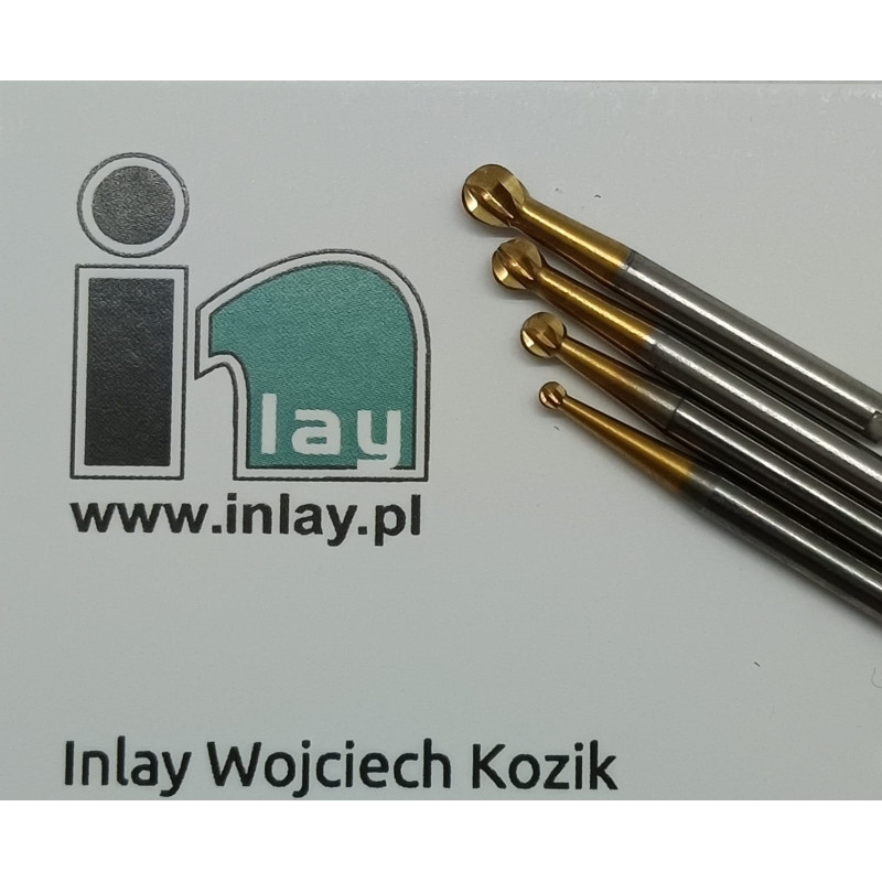 Wiertło z węglika chirurgiczne - różyczka powłoka TiN  C.TI141 RAL